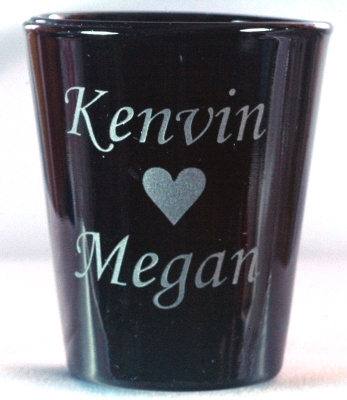Romance Design customized Shot Glass Engraved